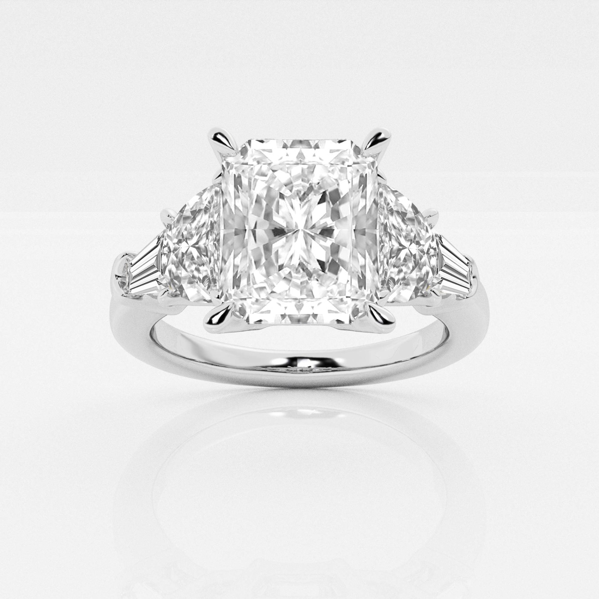 Badgley Mischka NearColorless 3 3/4 ctw Radiant Lab Grown Diamond